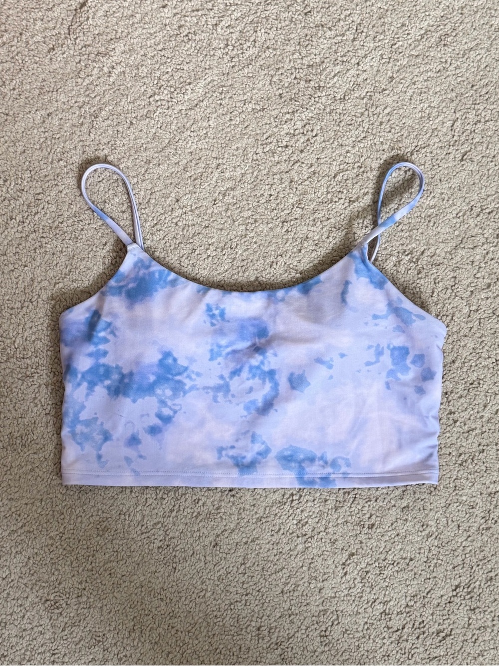 Hollister Lavender & Sky Blue Tie-Dye longline swim top